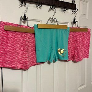 NWOT SO set of 3 boy shorts pink patterned and aqua